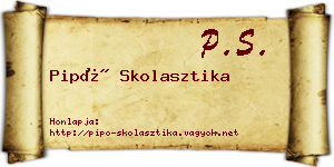 Pipó Skolasztika névjegykártya